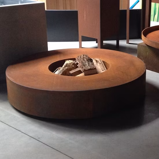 Quemador de hoguera de acero corten