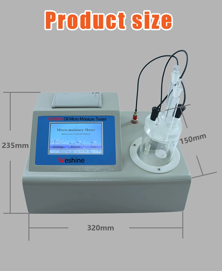 Automatic Karl Fischer trace analyzer moisture content determination tester transformer water in oil analyzer