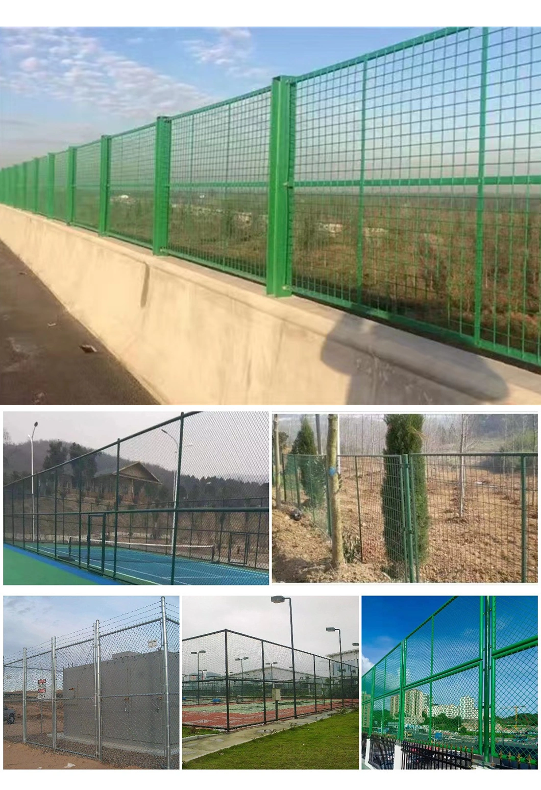 Chain Link Fence Diamond Mesh Wire Screen Mesh Galvanized PVC Coated Panels for Long Lifeand Regular Use