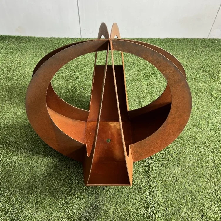 New Design Garden Outdoor Metal Flower Pot Artistic Corten Steel Planter