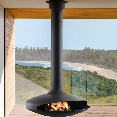 Estufa de leña para interiores Fabricante de estufas de calefacción Chimenea de madera colgante decorativa