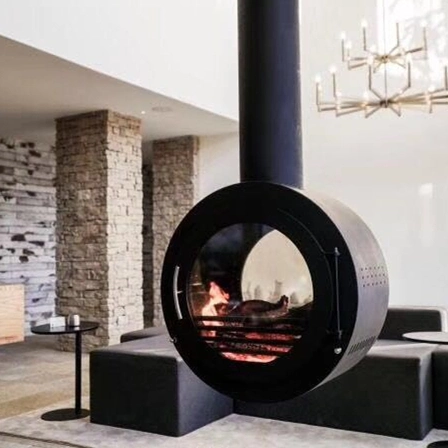 Chimenea colgante de interior de madera y carbón de Europa