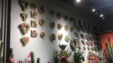 Decoración Decoración para el hogar Planta de cactus de cobertura artificial de 23 pulgadas con maceta de plástico gris